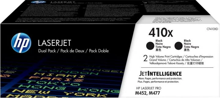 Toner HP 410X CF410XD rendiment i lartë, e zezë, set 2 copë