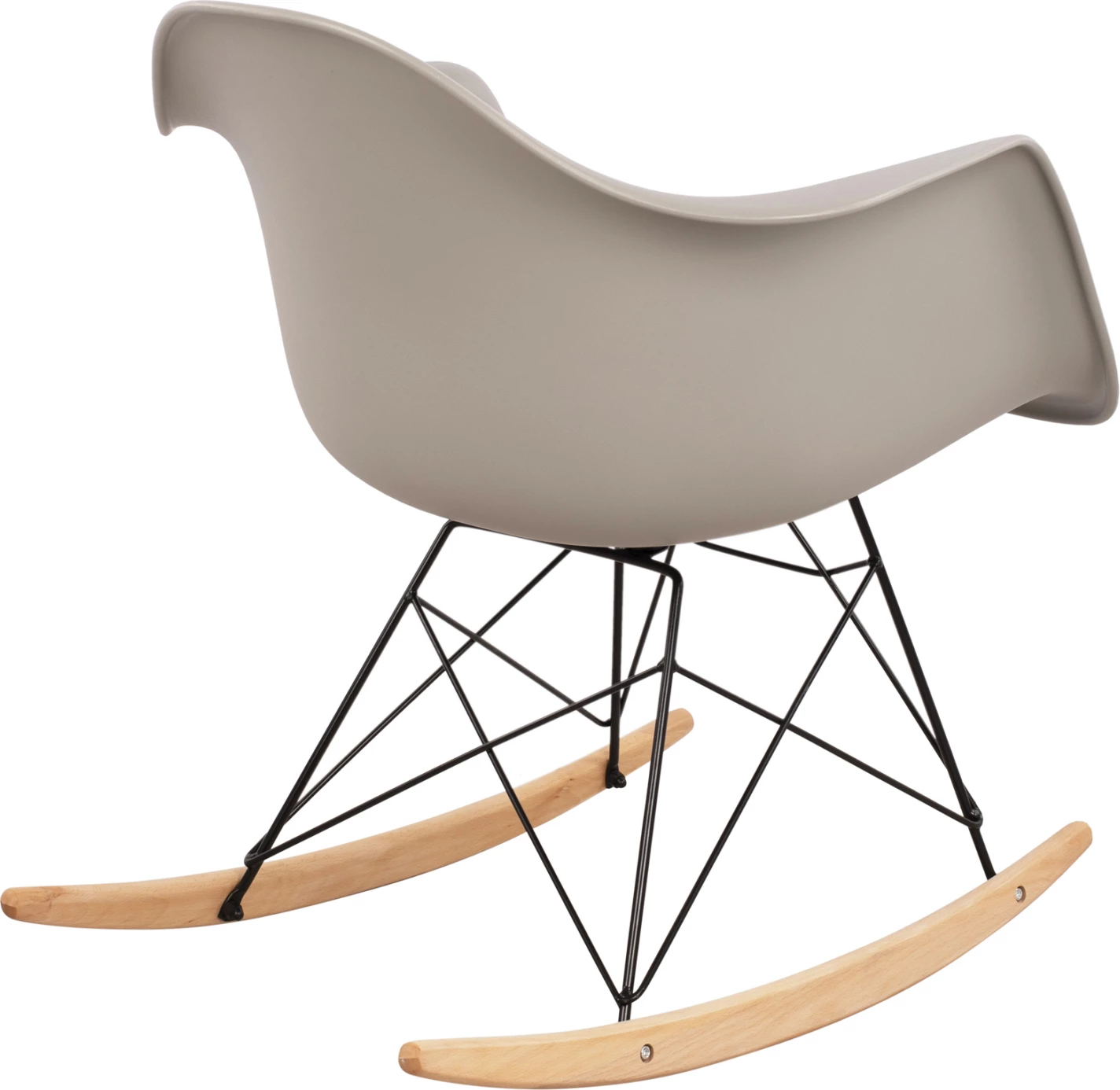 Karrige lëkundëse FH0035.20, sedilje gri-Kornizë e zezë, 61x71x64cm