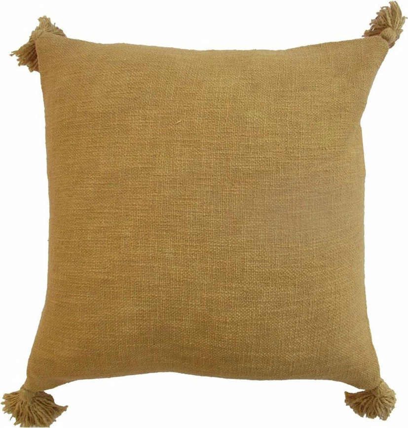 Jastëk dekorativ NIHAL, 45x45, pëlhurë poliester, ngjyrë mustard