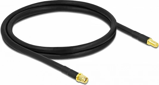 Kabllo antene DeLOCK LMR300 RP-SMA mashkull në RP-SMA femër, 1 m, e zezë