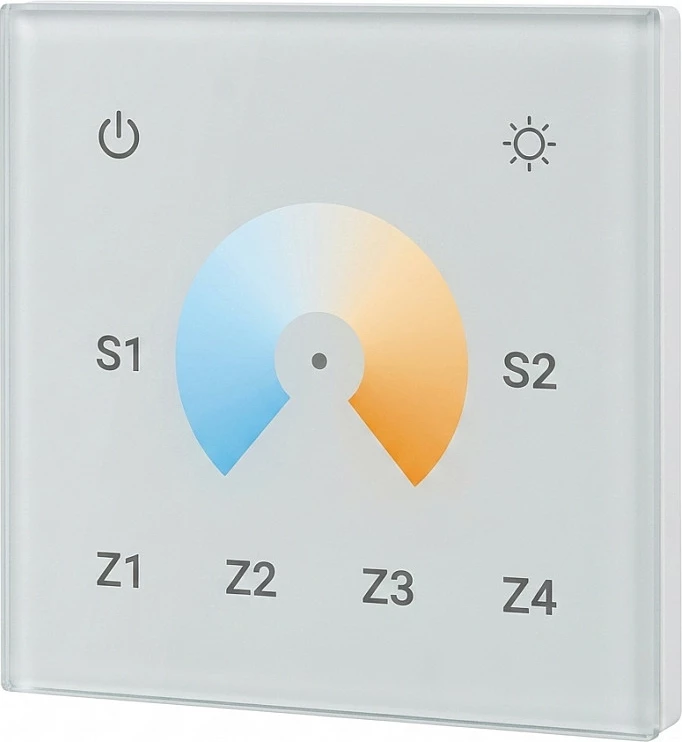 Dimer muri LED Synergy21 EOS 05, touch, CCT dual white, 4 zona, i bardhë