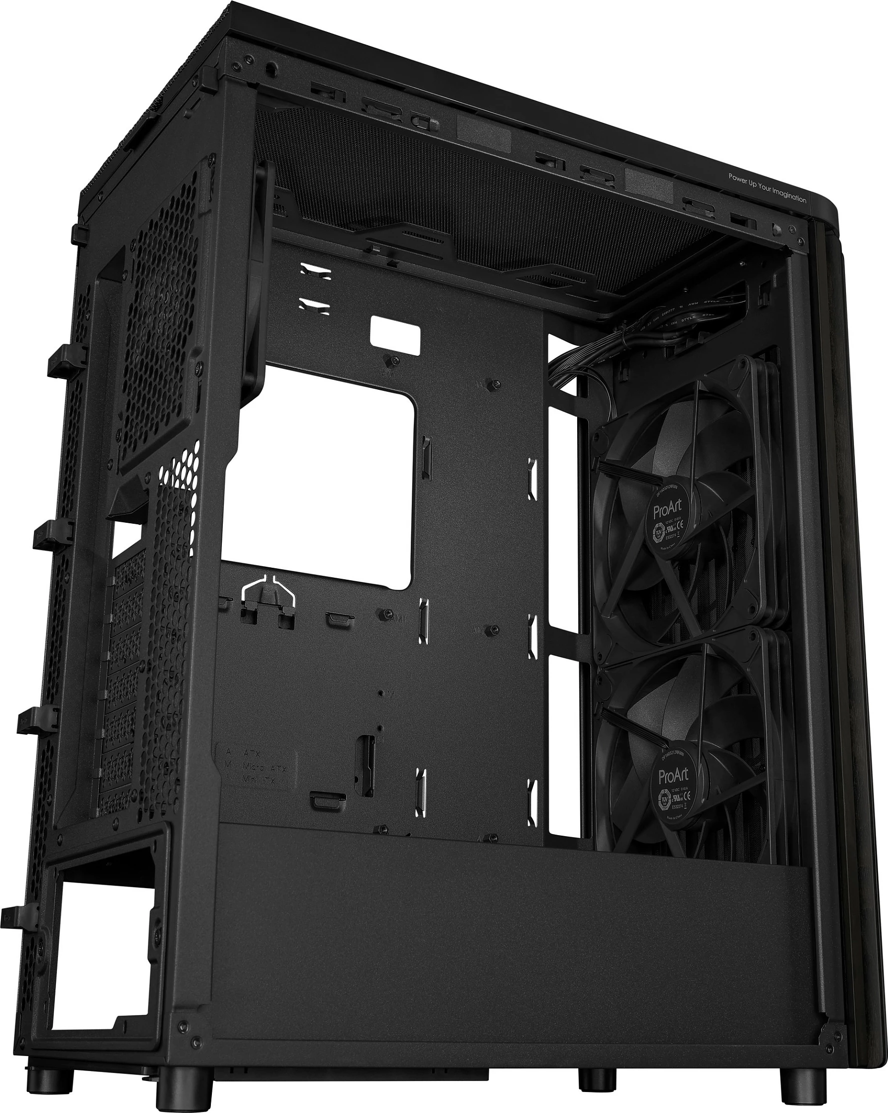 Kasë ASUS ProArt PA401 Wood Mesh PWM, ATX, e zezë