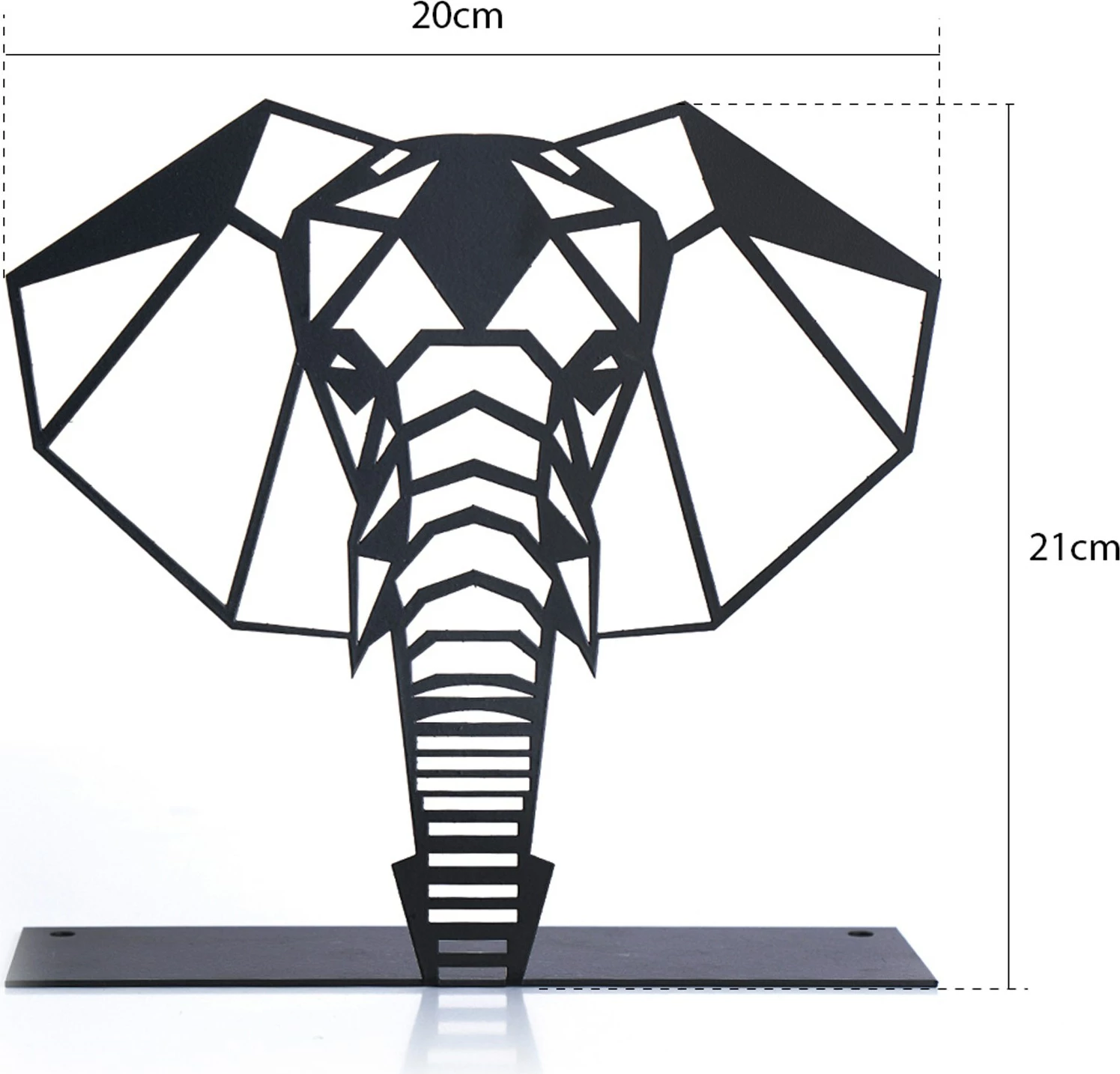 Objekt dekorativ Aberto Design, elefant, ngjyrë e zezë