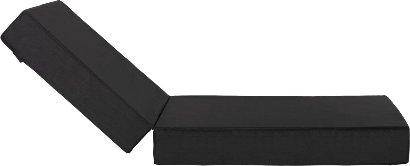 Jastëk për shezlong, tekstilene, ngjyrë e zezë, FH11761.01, 200(120+80)x70x20 cm