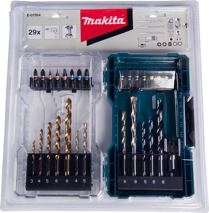 Set burgjish dhe bitash Makita E-07054, 29 copë