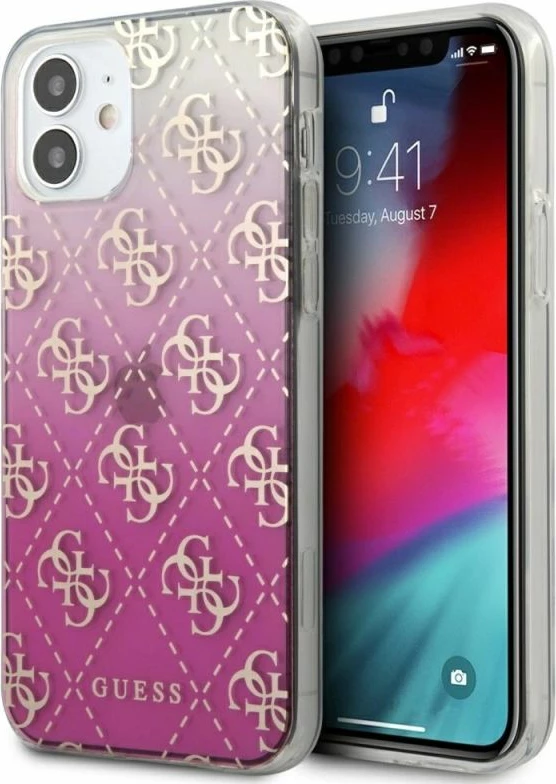 Kapak telefoni Guess GUHCP12SPCU4GGPI për iPhone 12 mini, rozë