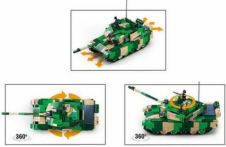 Lodër Sluban Sluban Army RC gevechts tank ZTZ-99AS M38-B7071