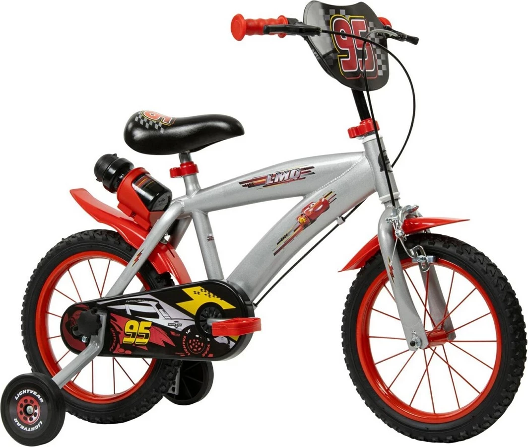 Biçikletë fëmijësh HUFFY Disney Cars 24484W, 14", alumin, argjendtë, me 4 rrota