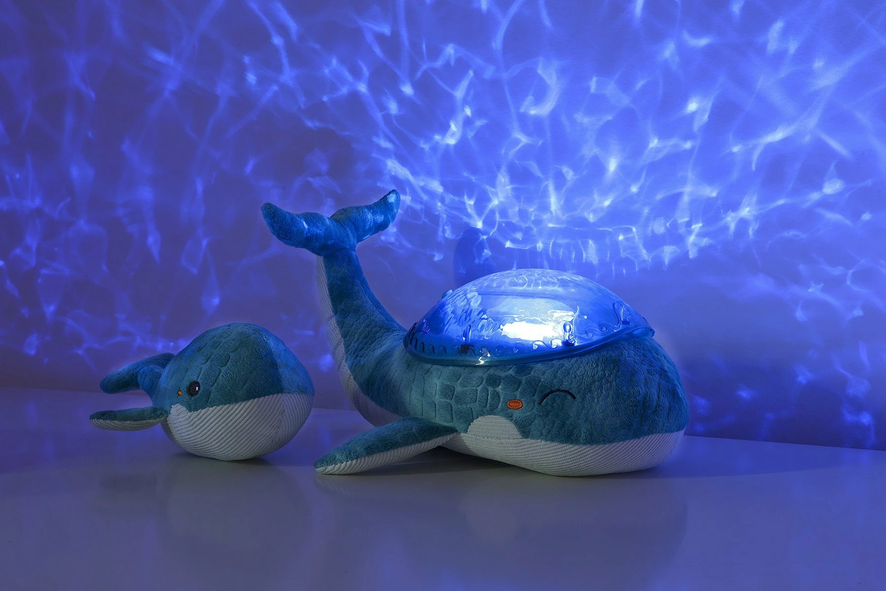 Lampë nate projektor Cloud B Tranquil Whale CLTT-7901, me tinguj oqeani, auto-off 23 min, set me lodër mini, blu