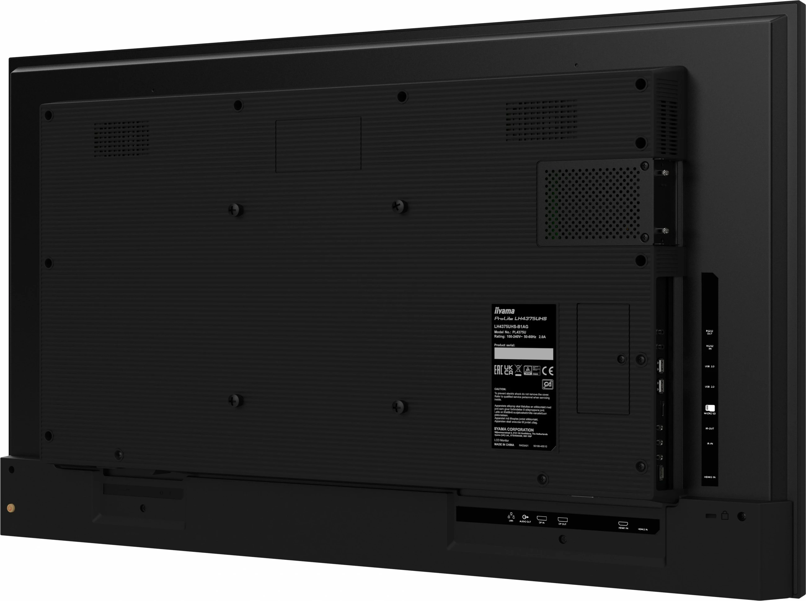 Panel digjital iiyama LH5075UHS-B1AG, 49.5", 4K UHD, Wi-Fi