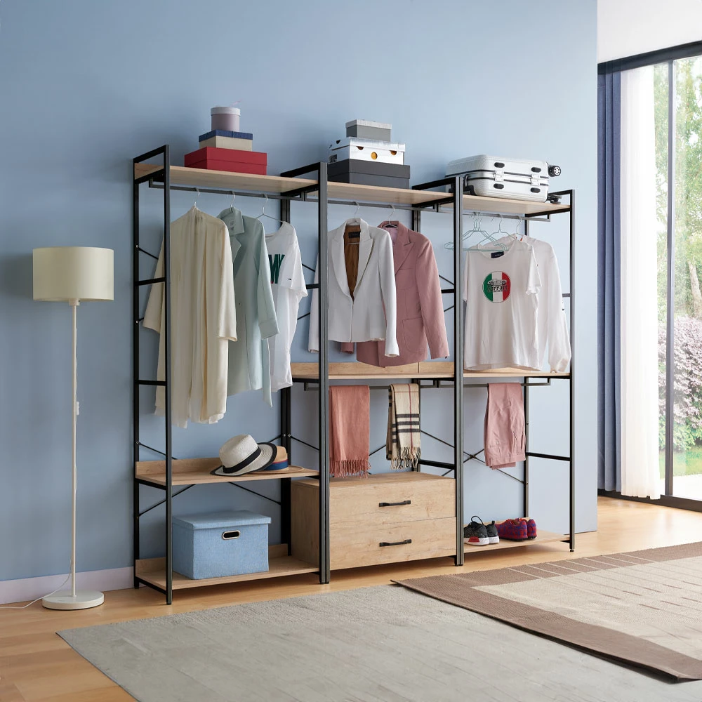 Dollap Xenia, natyral e zi, 60x40x200cm