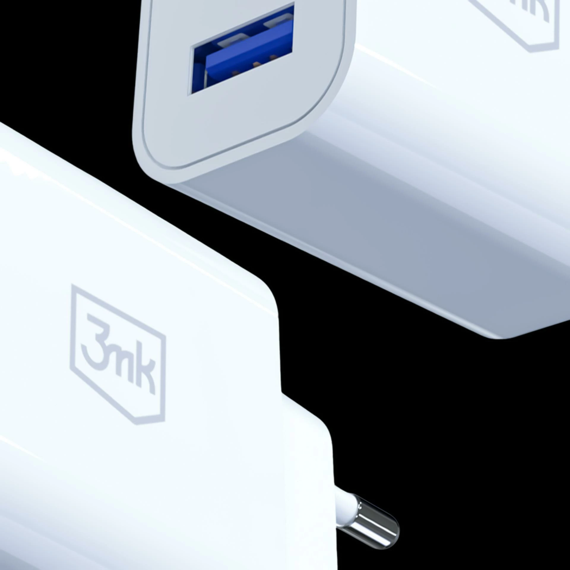 Karikues muri 3mk FlowPower 10W 2x USB-A 2.4A, i bardhë, 1 copë