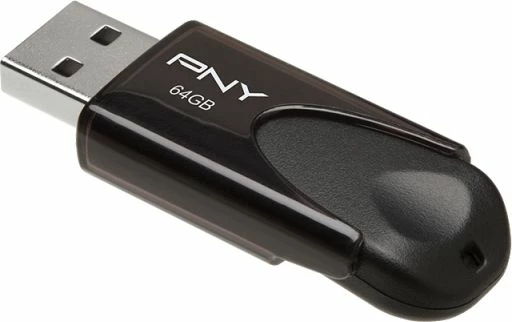 Pendrive PNY Attaché 4 2.0 64 GB USB 2.0, e zezë