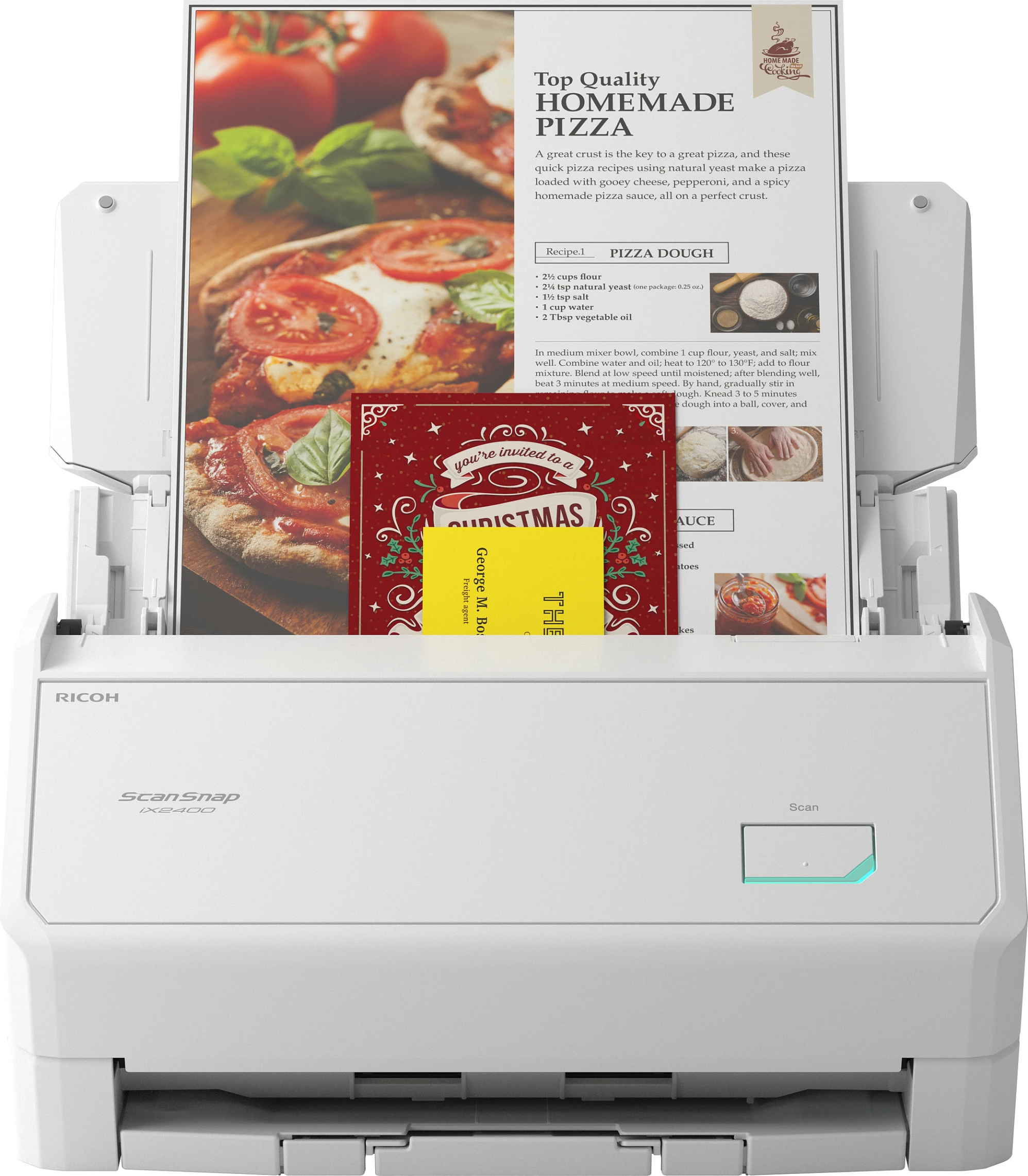 Skaner Ricoh ScanSnap iX2400, A4 Duplex ADF, 45ppm/90ipm, USB 3.2, i bardhë