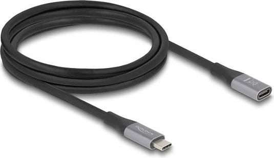 Kabllo zgjatëse USB-C DeLOCK 81202, 2m, USB4 40Gbps, PD 240W, Thunderbolt 3, e zezë/gri