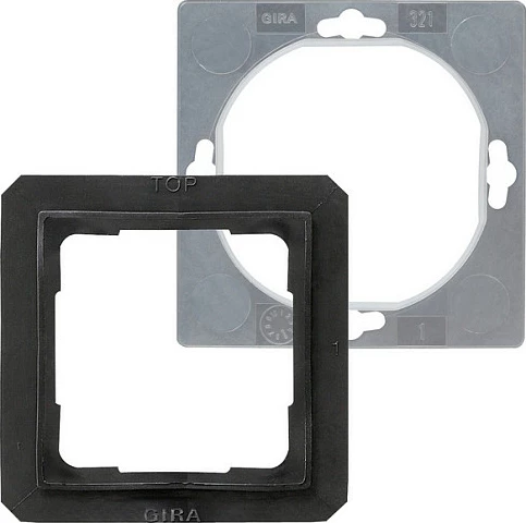 Set vulosës për prizë GIRA 0252 27 (System 55), IP44, 5 copë, e zezë