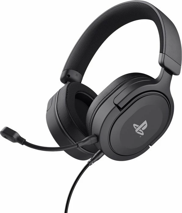 Kufje gaming Trust GXT498 Forta 24715, 3.5mm me kabllo, mikrofon i shkëputshëm, për PS5, të zeza