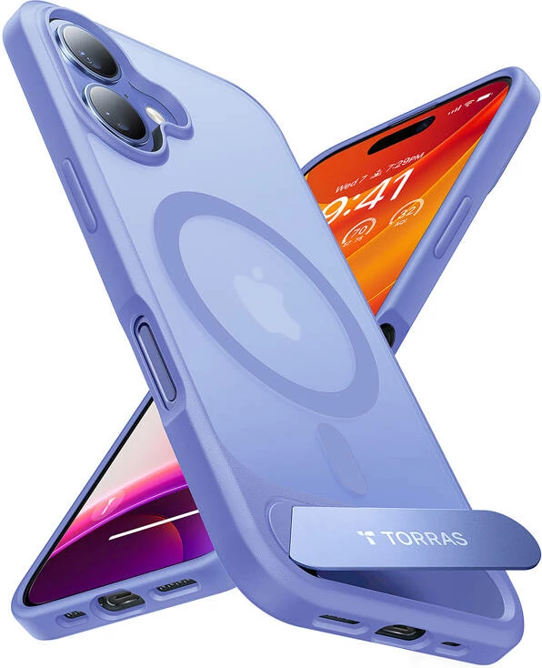Mbështjellës Torras Pstand Series për iPhone 16, Blu
