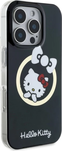 Mbështjellës Hello Kitty IML Fun Bow MagSafe për iPhone 16 Pro, Zi