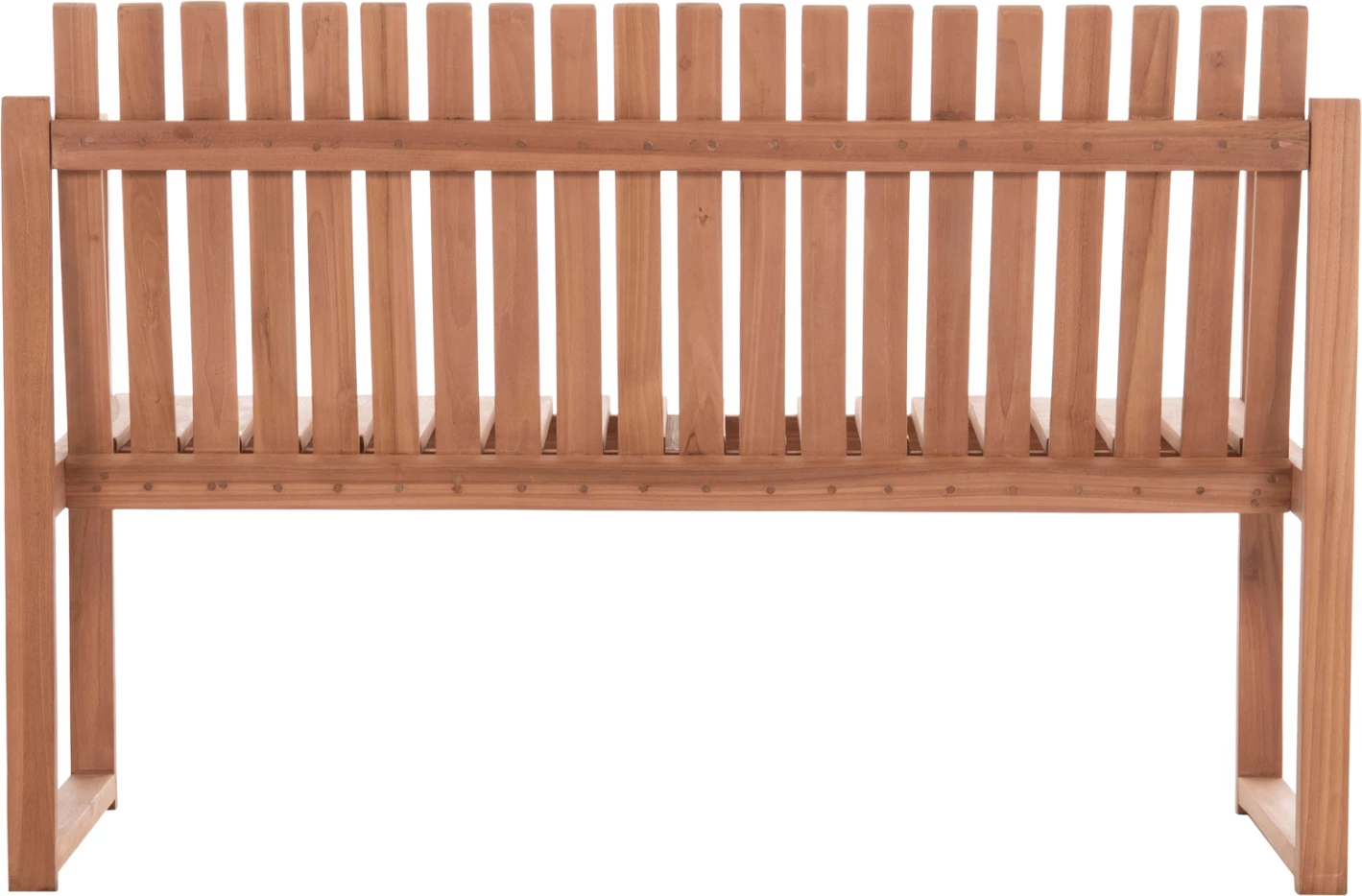 Bankë për jashtë, 2 vende, dru tik, ngjyrë natyrale, VED FH18124, 130x60x86cm