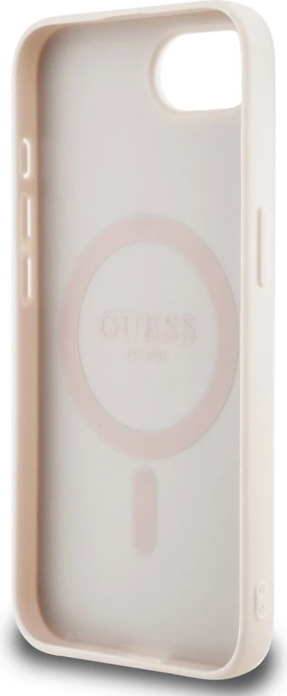 Mbështjellës Guess 4G Flowers Print MagSafe për iPhone 16e, Rozë