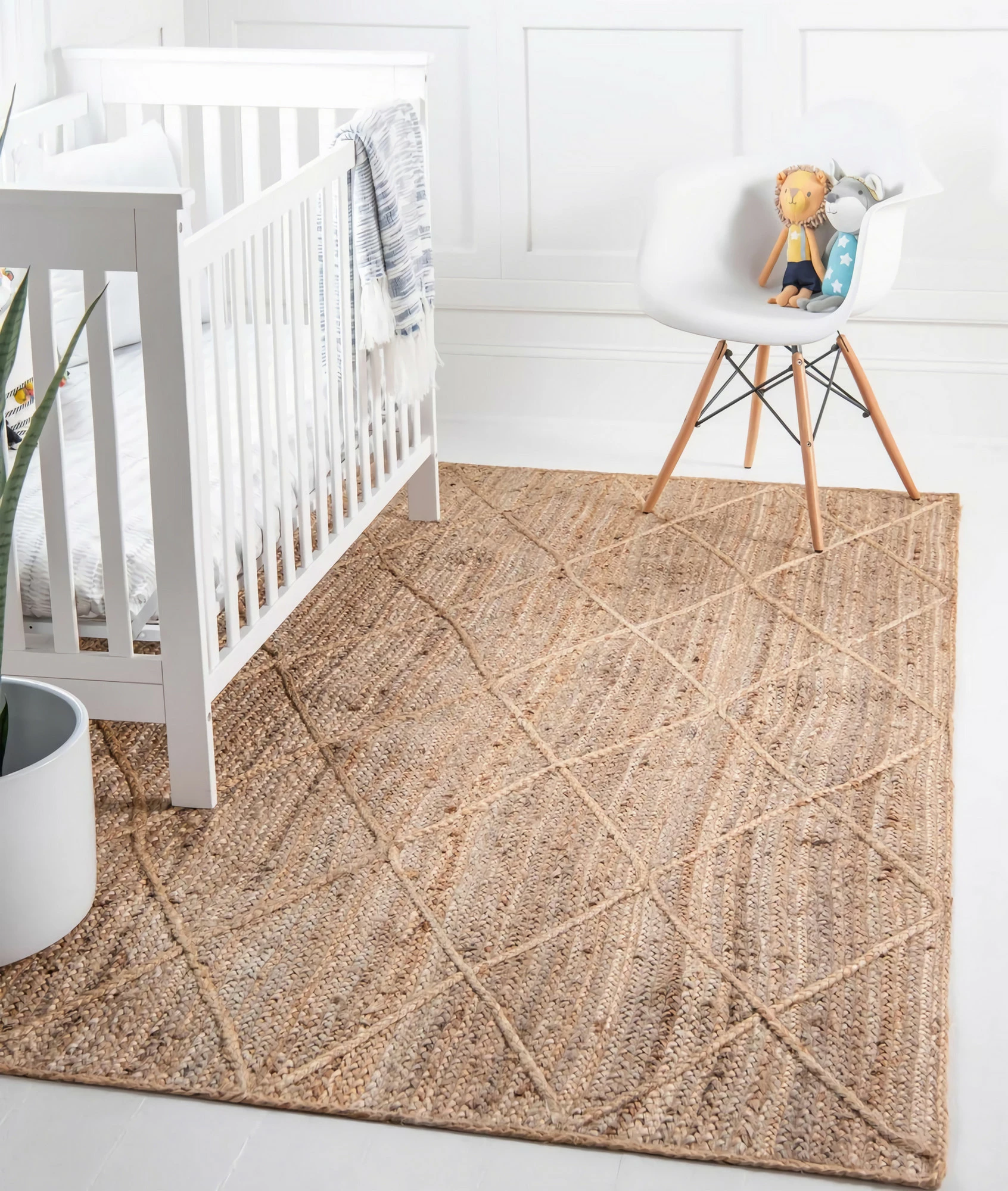 Qilim jute i thurur në dorë, ngjyrë natyrale, 200x290cm, Conceptum Hypnose 00019A