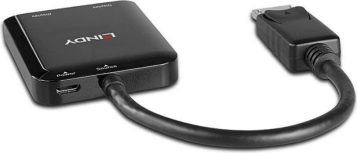 Hub DisplayPort LINDY 38430, MST 2x DP, 4K 30Hz, i zi