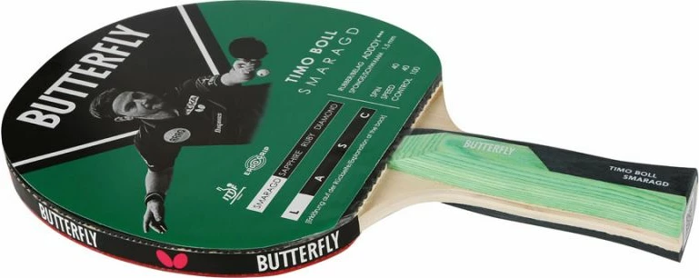 Reket pingpongu Butterfly për meshkuj dhe femra, i kuq e zi [Dorëza: FL-konkav]