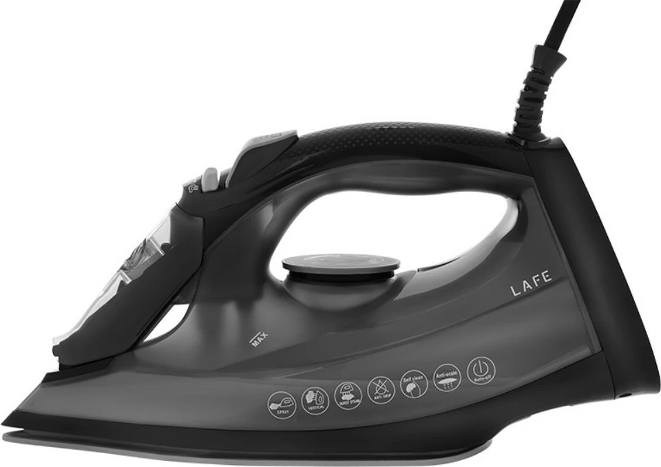 Hekur me avull, Lafe, GlidePro LAFZEL47582, 2600W, shollë qeramike, depozitë 600 ml, i zi