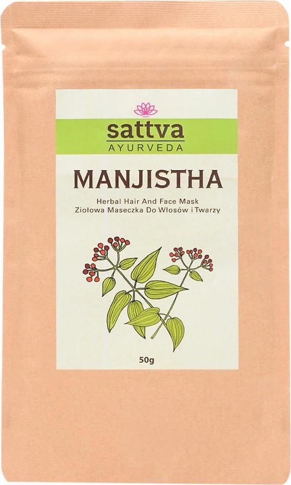 Maskë për flokë dhe fytyrë për femra Sattva Manjistha Herbal, 50g