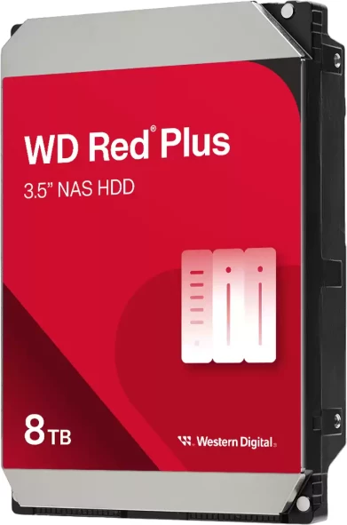 HDD disk intern WD Red Plus WD80EFPX 8TB 3.5" SATA 6Gb/s 5460rpm 256MB