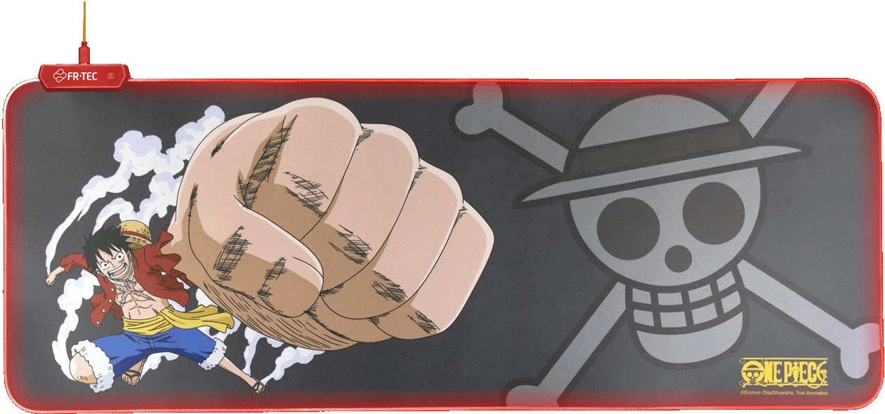 Mauspad Blade One Piece Luffy gaming, i zi me të kuqe