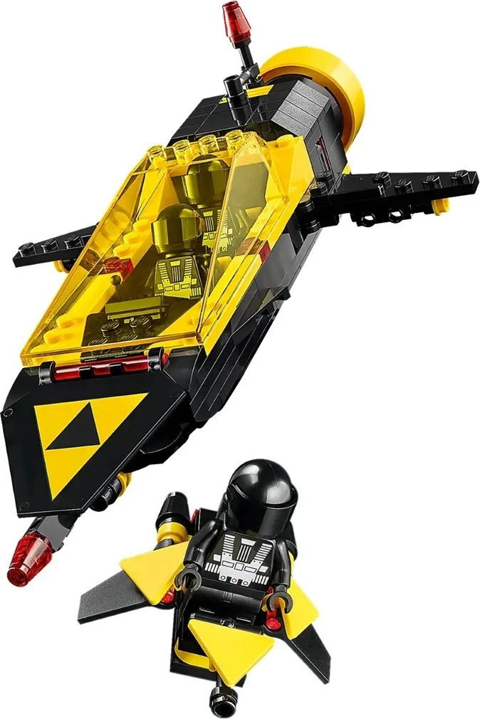 Set LEGO ICONS Blacktron Renegade 10355, 1151 pjesë, me 3 minifigura, për të rritur, zi/verdhe