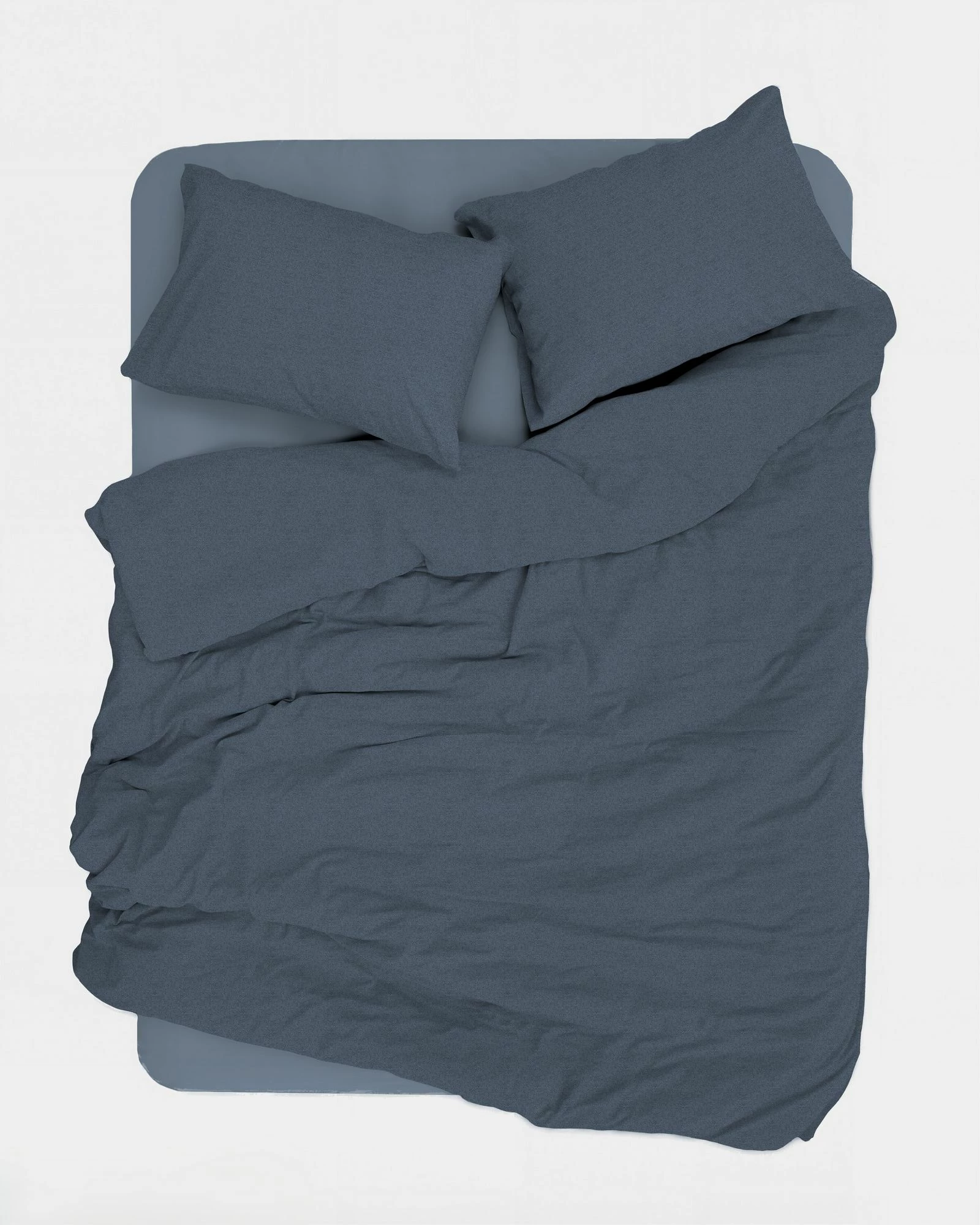 Set mbulesë për jorgan dopio, ngjyrë kaltër e errët, L'Essentiel Linge de Maison, Nitsa Kombin