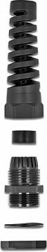 Kabelgland DeLOCK PG21 me lehtësim tërheqjeje, për kabllo 13-18 mm, IP68, i zi