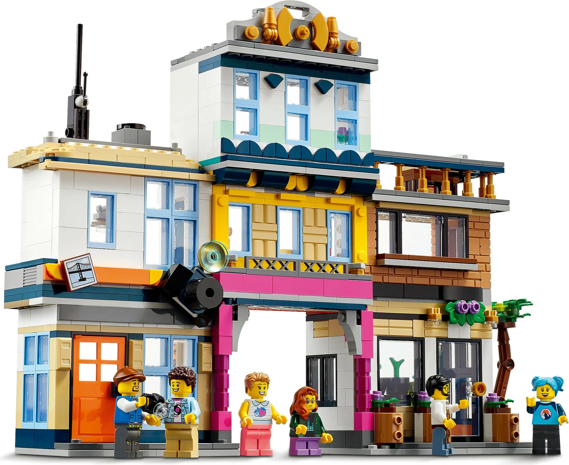 Set ndërtimi LEGO Creator 3in1 Main Street, 1459 pjesë, shumëngjyrësh