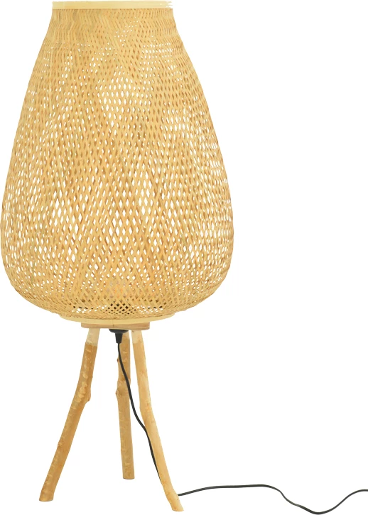 Llambë dyshemeje Vazel Inart E27 bambu ngjyrë natyrale D46χ94cm