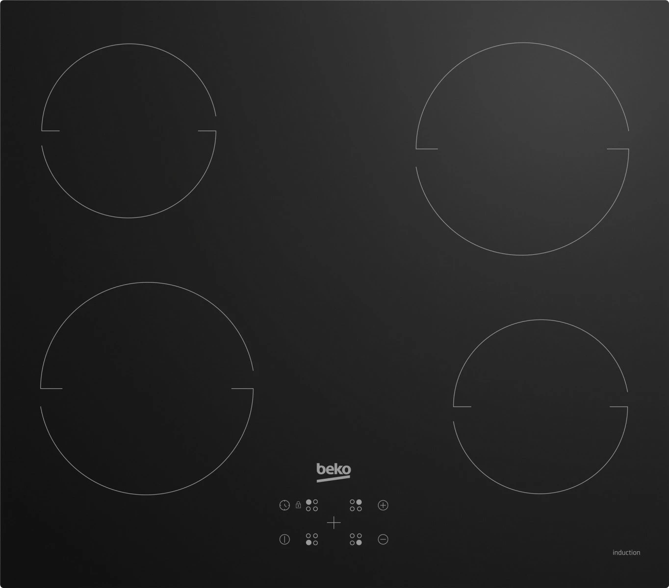 Pllakë gatimi me induksion Beko HII64401QT, 4 zona, e zezë