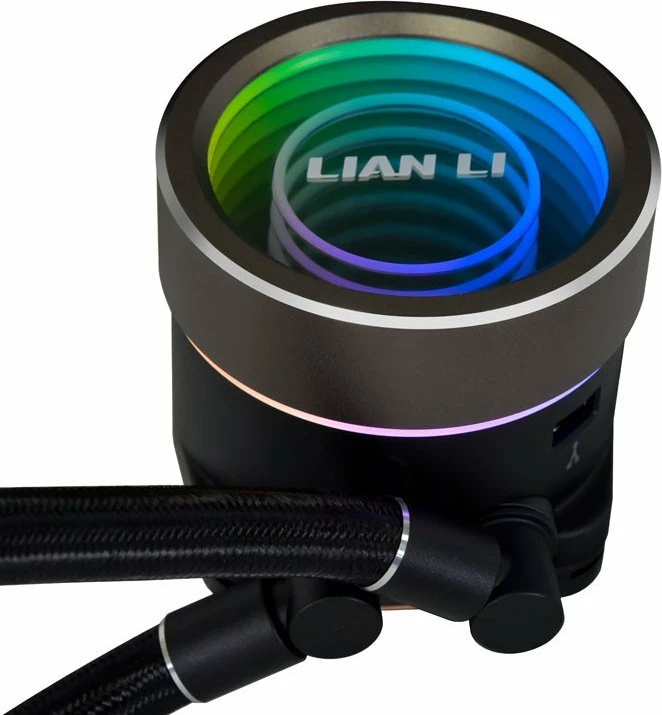 Ftohës me ujë AiO për CPU Lian Li Galahad II Trinity SL-INF 360, 360mm, 3x120mm, ARGB, PWM, i zi