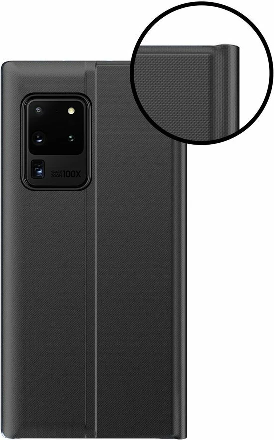 Mbështjellës Hurtel për Samsung Galaxy A72 4G, tip bookcase me kickstand, i zi