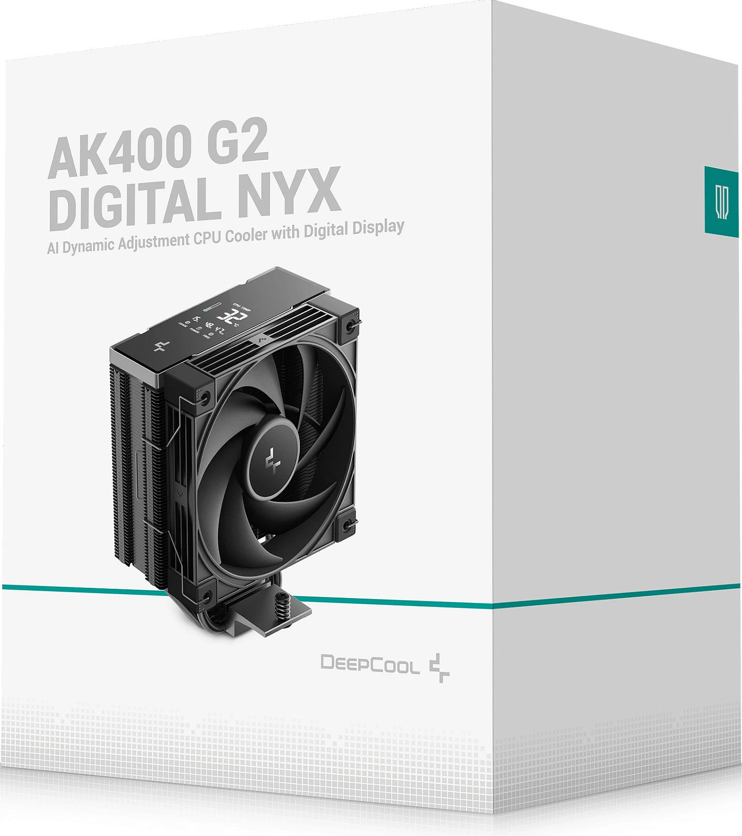 Ftohës CPU DeepCool AK400 G2 Digital NYX, 120mm, me ekran, i zi