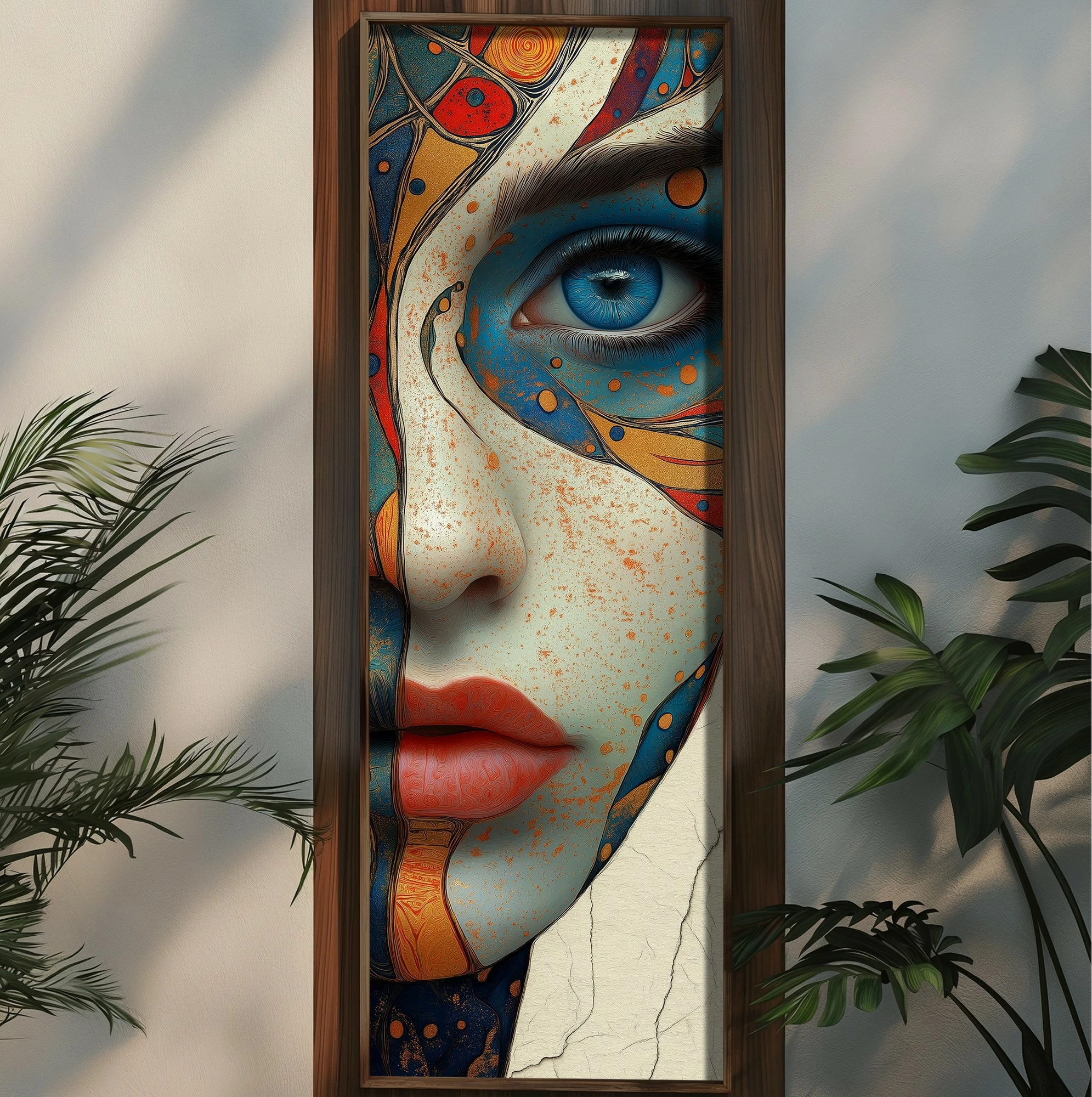 Pikturë dekorative me kornizë, MDF, shumëngjyrëshe, Wallity, EMR089, 40x120x3.5cm
