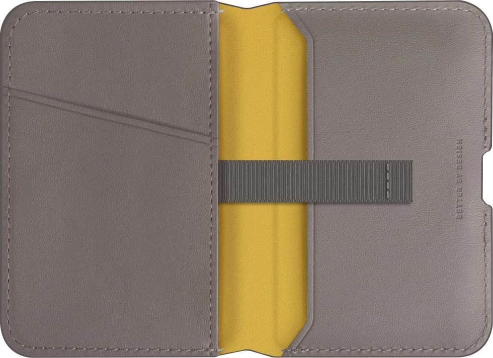 Portofol magnetik për telefon UNIQ Lyden DS me RFID dhe mbajtës, Gri