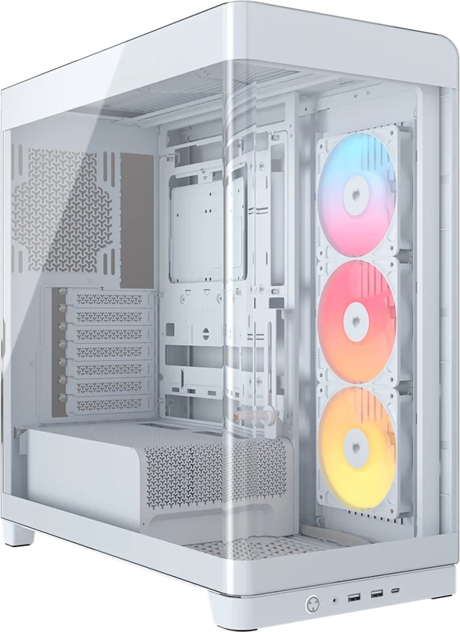 Kasë CORSAIR FRAME 4500X RS-R ARGB Mid-Tower Tempered Glass, e bardhë