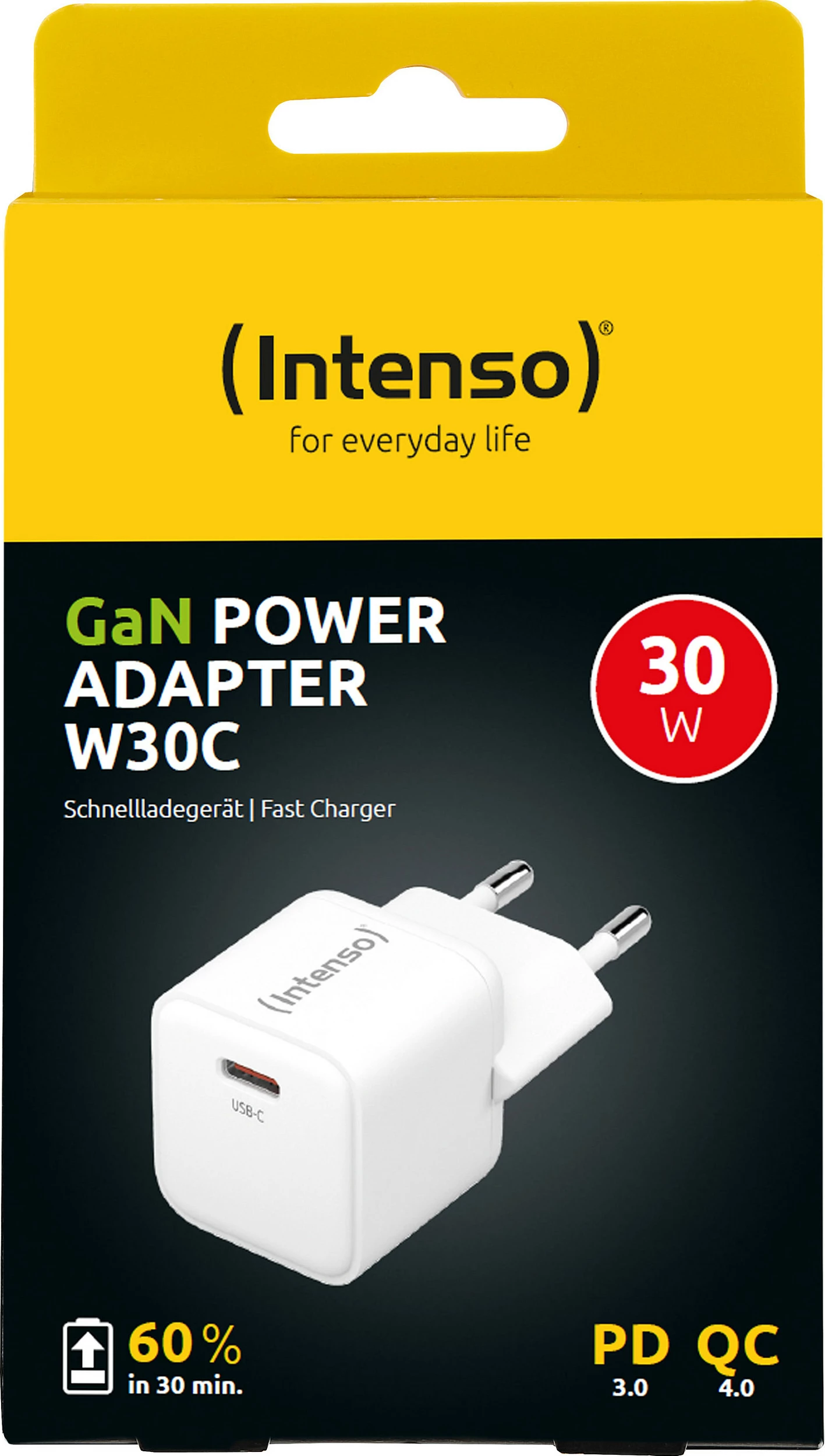 Karikues Intenso Power Adapter W30C GaN, USB-C, 30W, i bardhë