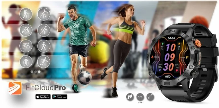 Smartwatch Gravity për meshkuj, e zezë