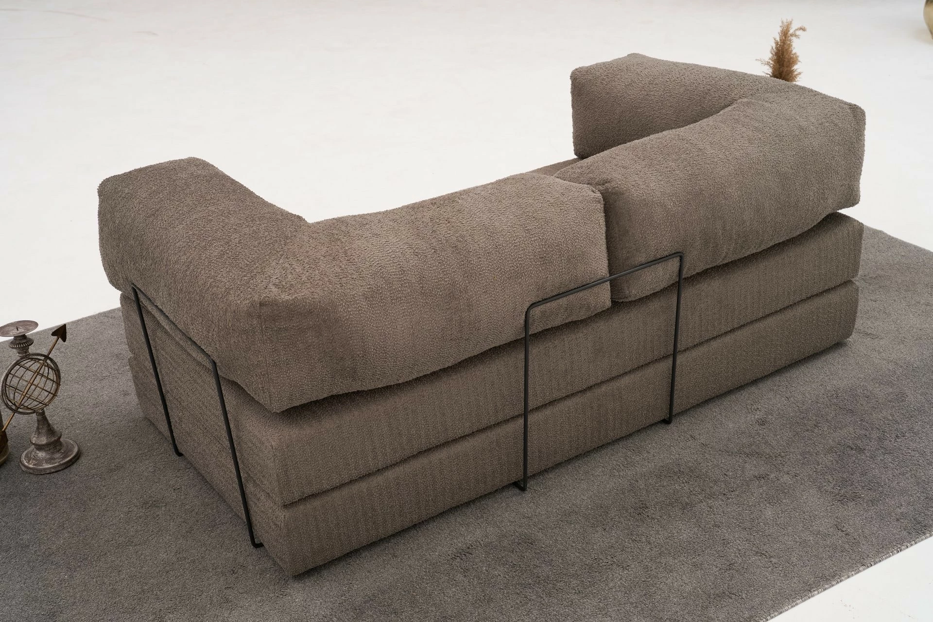 Divan treshe Atelier del Sofa, Comfort, ngjyrë gri