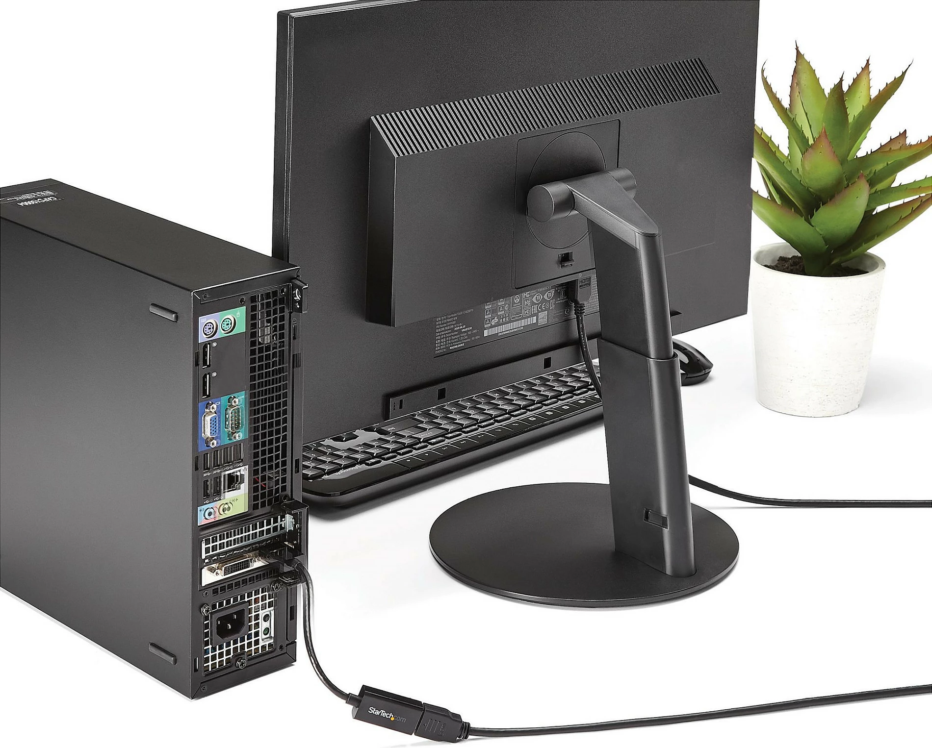 Adapter kabllo StarTech DP2HD4KS DisplayPort në HDMI, 4K 30Hz, 0.15m, i zi