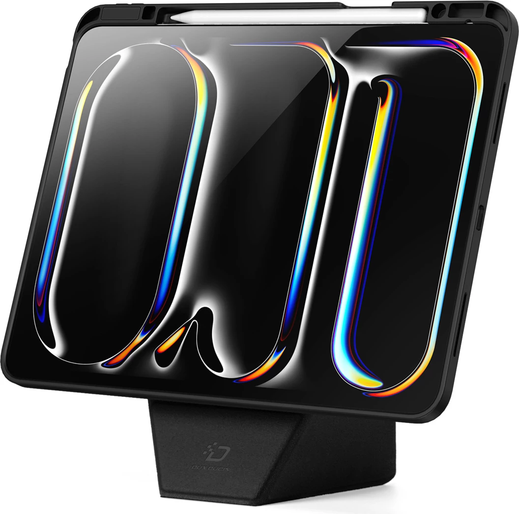 Mbështjellës Dux Ducis Vers për iPad Pro 13" (2024/2025), me stand dhe mbajtëse Apple Pencil, i zi