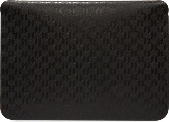 Mbështjellës laptopi Karl Lagerfeld Saffiano Plaque, 14", lëkurë eko, e zezë